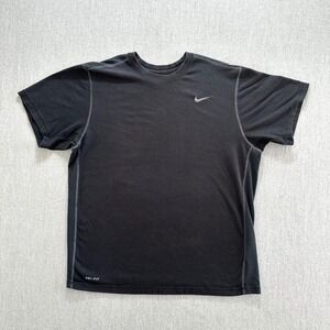 Nike Dri-Fit T Shirt Men's Medium Black Athletic Short Sleeve Activewear Gym